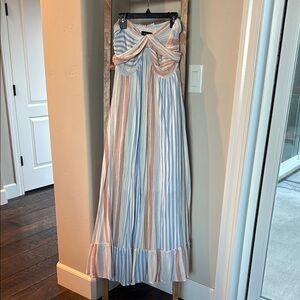 Vici Striped Maxi Dress in Blue, white, yellow and red